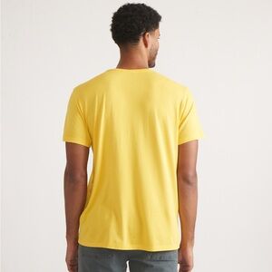 MARINE LAYER MENS SIGNATURE CREWNECK Yellow Nature Made TSHRT size large